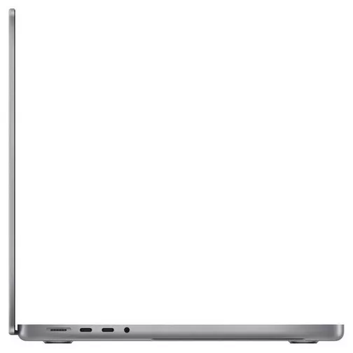 Silver Macbook Pro 16 Side View