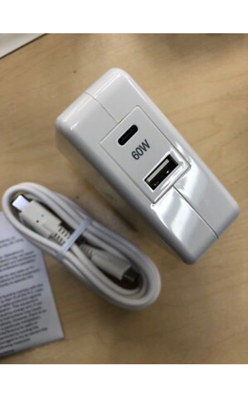 Philips AC Laptop Charger Dual Port USB/USB C 67.5W, 6' C-C Cable